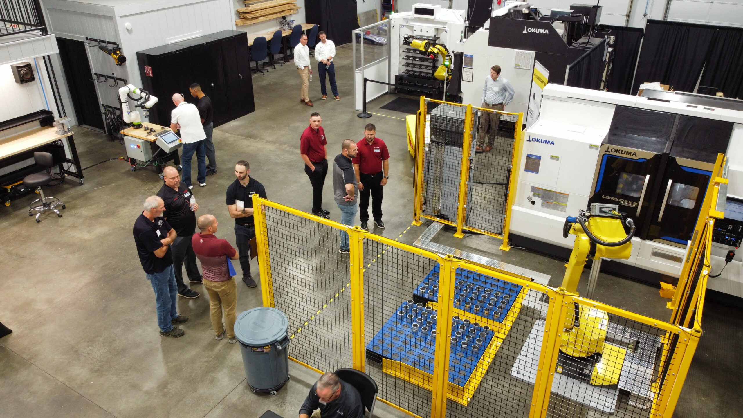 Technicians showcase advanced CNC automation, robotics integration, and industrial systems at Kansas City Showroom.