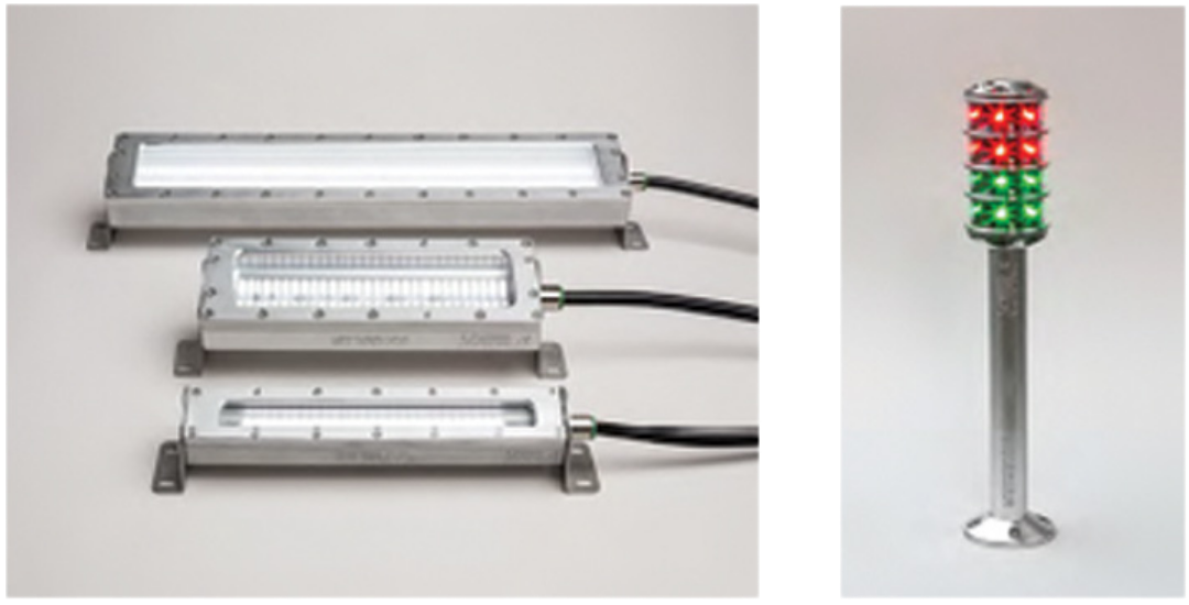 CNC LED work lights designed to improve visibility, inspection quality and overall CNC productivity inside the machine.